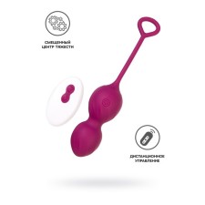 Vaginal balls L’Eroina Moussy, with vibration, PDU, silicone, 3.5x17 cm, burgundy color
