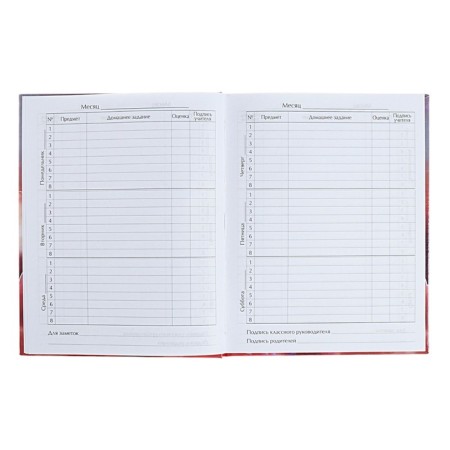 Diary for grades 5-11 "kittens in the clouds", hard cover, holography, 48 sheets-6