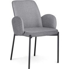 Chair on a metal frame Azuku metal/fabric, black/gray 58x52x83 cm