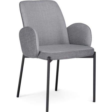 Chair on a metal frame Azuku metal/fabric, black/gray 58x52x83 cm