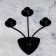 Summary Metal for 3 candles "Diez", 10.5x27 cm, black