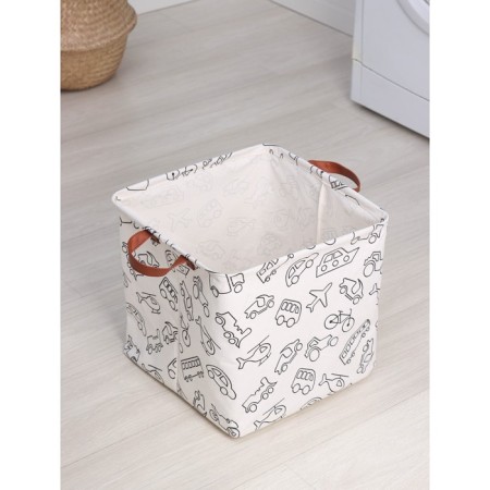 Storage basket "Movement", 34 × 34 × 31 cm, white color-1