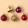 Christmas balls New Year, for the New Year, plastic, d = 3 cm, 16 pcs., Wine, gold, red color
