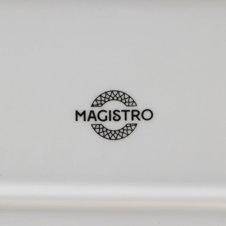 Porcelain rectangular magistro rodos, 35.7 × 25.6 × 3.1 cm, white color-4