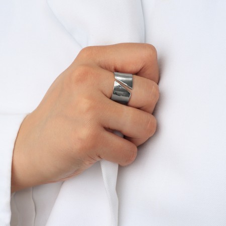 Ring "section" trend, color silver, dimensionless-4