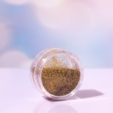 Cosmetic glitter in the jar of 
