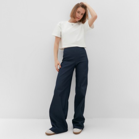 T-shirt shortened female Minaku Oversize Fit: Color Ecrew, rr 46-1