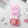 Hair Set "Coquette" (4 gum 4 cm, 2 clamps 7 cm) Overflow bow, pink