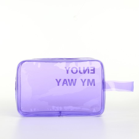 Косметичка на молнии, цвет фиолетовый-1