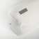 Cosmetic bag at the lightning textura, white color