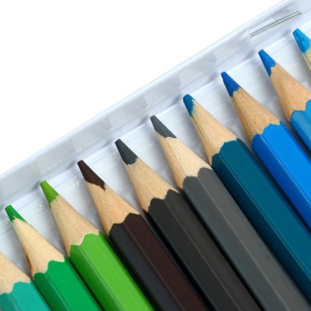 Pencils 50 colors, in a metal pencil case, the hull is hexagonal, sharpened-2
