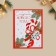 Sweet New Year card, sweet cane, 6 x 8 cm, New Year