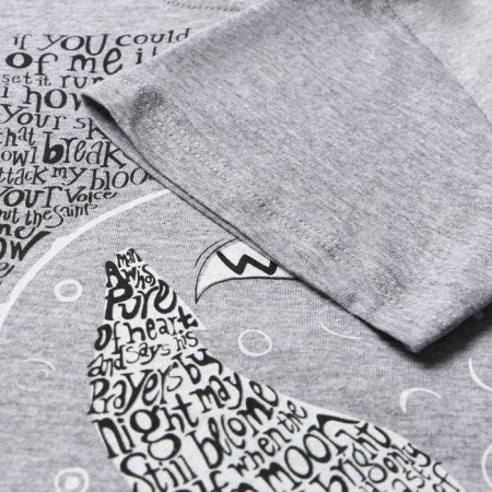 T -shirt for a boy, color gray melange, height 110 cm-2