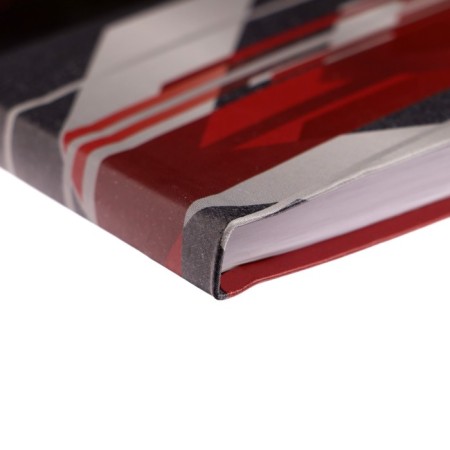 Notebook A5, 80 sheets in the CAR "Red Auto", integral cover, matte lamination, offset unit-2