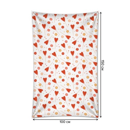 Decorative panel with photo printing "Sweet Heart", vertical, size 100x150 cm-1