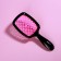 The comb is massage, wide, ventilated, 8.5 × 20.5 cm, PVC box, black/pink color