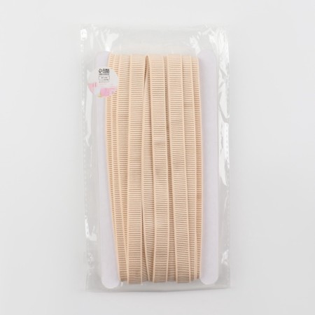 Rubber band is linen, in a rubber, 10 mm, 10 ± 1 m, beige color-4