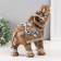 Polystone souvenir "Elephant in Popone Kolchug with mosaics and golden patterns" 21x9x19.5 cm