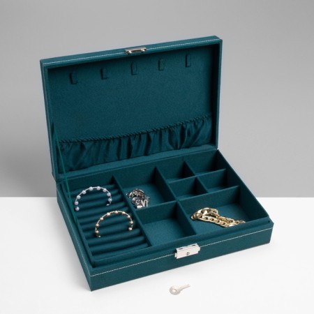 Steam for jewelry "Casket" universal, phlock, 28 × 19 × 6.5, sea color-1