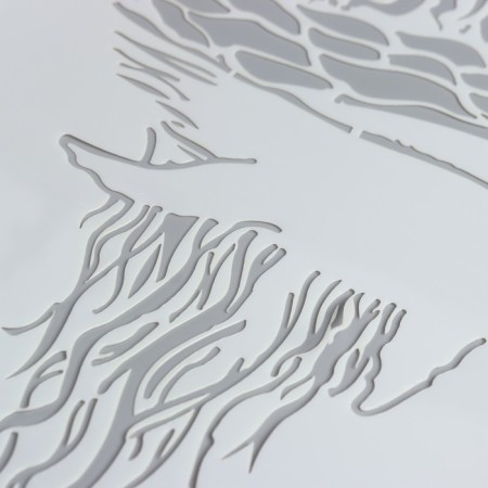 Plastic stencil "Kit and tree" 29.7x21 cm-1