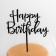 Topper for the cake "Holiday", 16.5 × 15 cm, black color