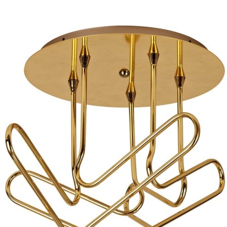 Suspended chandelier Mantra Jazz, E27, 5x20W, 600 mm, gold color-3