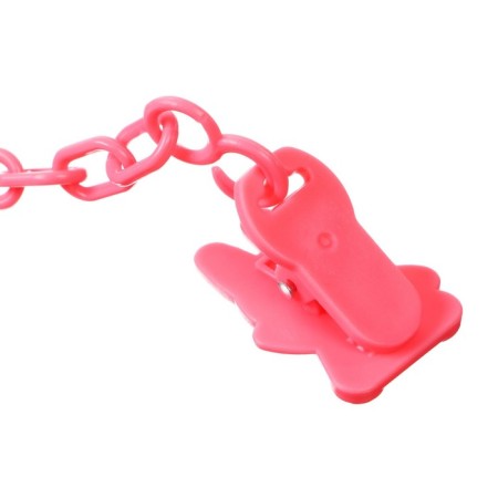 Nipple - silicone dummy orthodontic, from 0 months, with a cap, with a holder, in a container, pink color-7