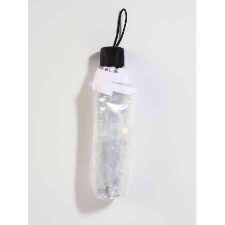 Umbrella fur r48/53 8p 3 sp pvc plain handle white wool qf-4