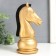 Souvenir Polystone "Chess Figure. Kon" Golden with a black mane of 19.5x10x8 cm