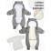 Snowy Travel transformer overalls winter, height 68 cm, color gray color
