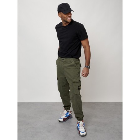 Cargo jeans men, size 48, khaki color-10