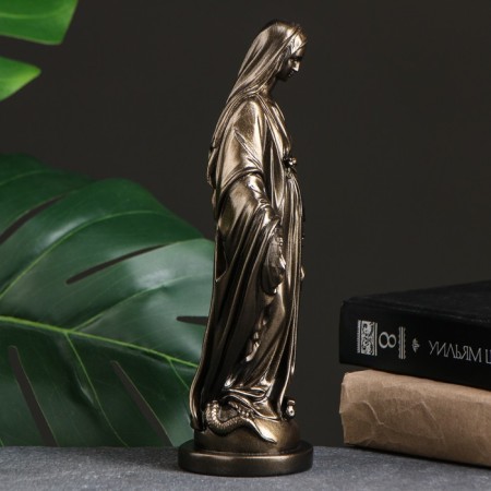 Figure "Virgin Maria" bronze, gold 24cm-1