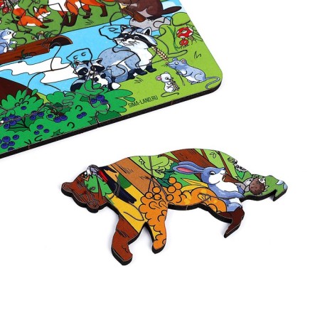 Фигурный пазл «‎Однажды в лесу»‎-7