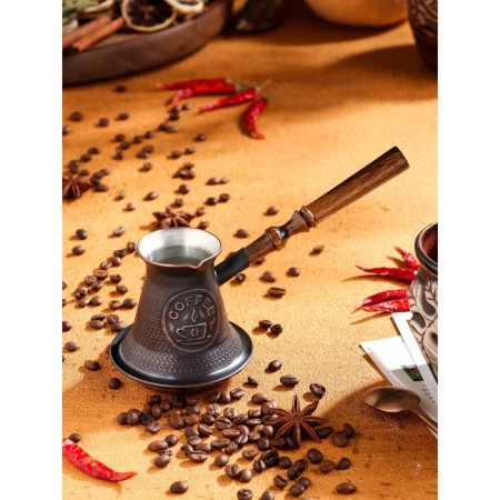 Turk for coffee "Armenian jezva", 220 ml, copper, induction-4