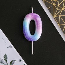 Candle for the cake, number “0”, 5.5 x 8 cm.