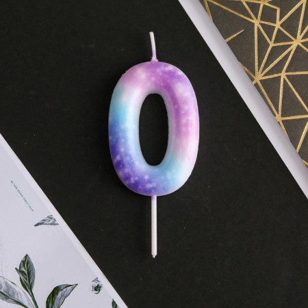 Candle for the cake, number “0”, 5.5 x 8 cm.