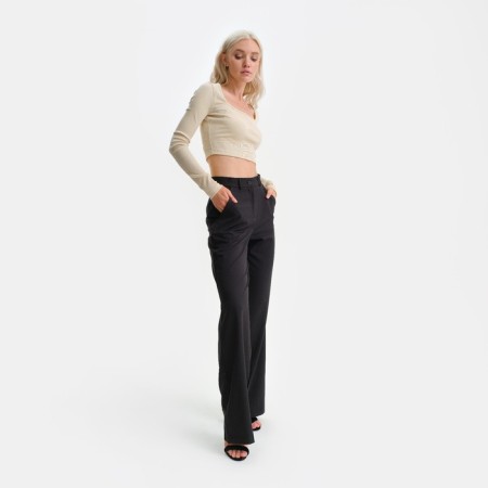 Women's straight pants MIST R.50, black-1