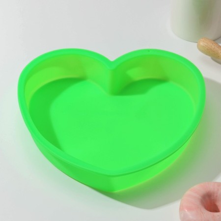 Baking uniform "Heart", silicone, 24 × 23 × 4 cm, color mix