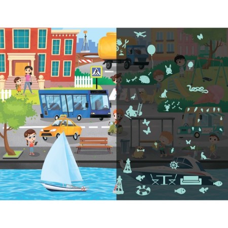 Puzzle with the flashlight "City Life", 88 details-7