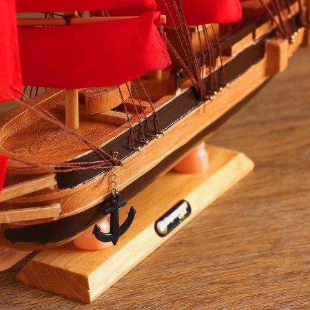 Souvenir medium "Achilles" ship, red sails, 39x44x7 cm-2