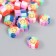 Beads for the creativity of PVC "Flower Smail" Rainbow set 20 pcs 1x1x1 cm