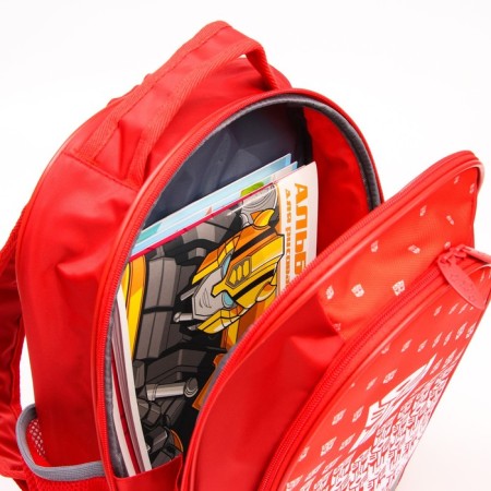 School backpack with an ergonomic back, 37x26x15 cm, transformers-7