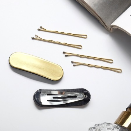 Invisibility for Herty hair (set 10 pcs) tiger, 5 cm, gold-2