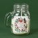 New Year's candle in a jar with a handle "time of magic", the aroma of cherry