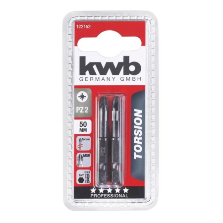 Bit KWB Torsion, PZ2, 50 mm, TQ60 steel, 2 pcs-1