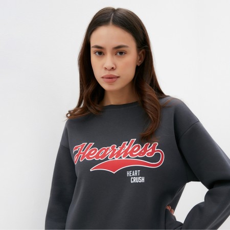 Lenced Women's sweatshirt with the basis of Mist Cozy Style, graphite, size 44-3