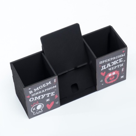 Organizer for the office with a stand for the phone "in my chic pool" 23x7x14 cm-5