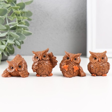 Souvenir Polystone "Brown owl" MIX 3x4x4.3 cm
