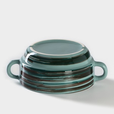 Porcelain broth Tramontano, 300 ml, 11.5 × 5.5 cm, green color-3