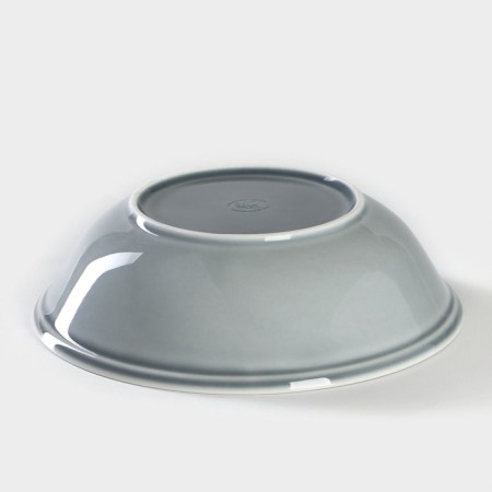 Porcelain salad "watercolor", 1 l, the color is light gray-2